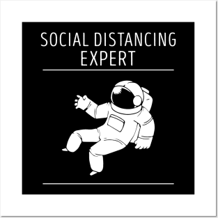 Social Distancing Expert Astronaut Posters and Art